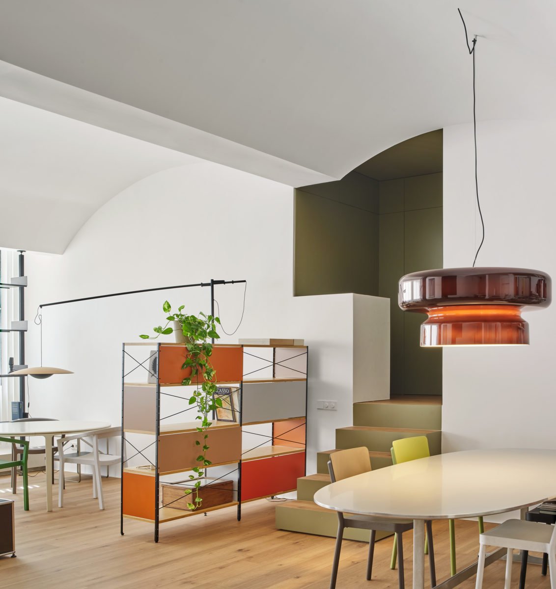 Retro LED Hanglamp van Glas & Metaal