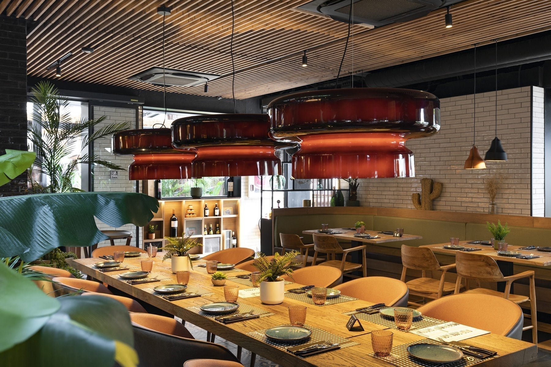 Retro LED Hanglamp van Glas & Metaal