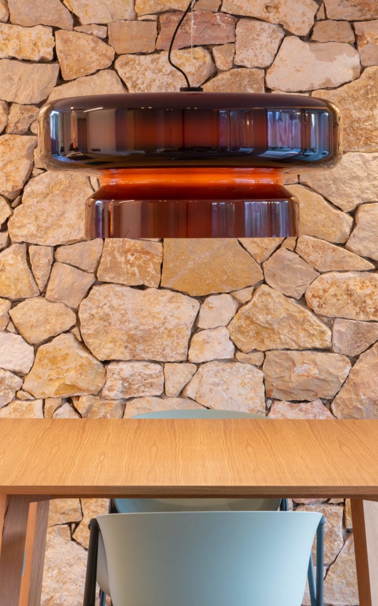 Retro LED Hanglamp van Glas & Metaal