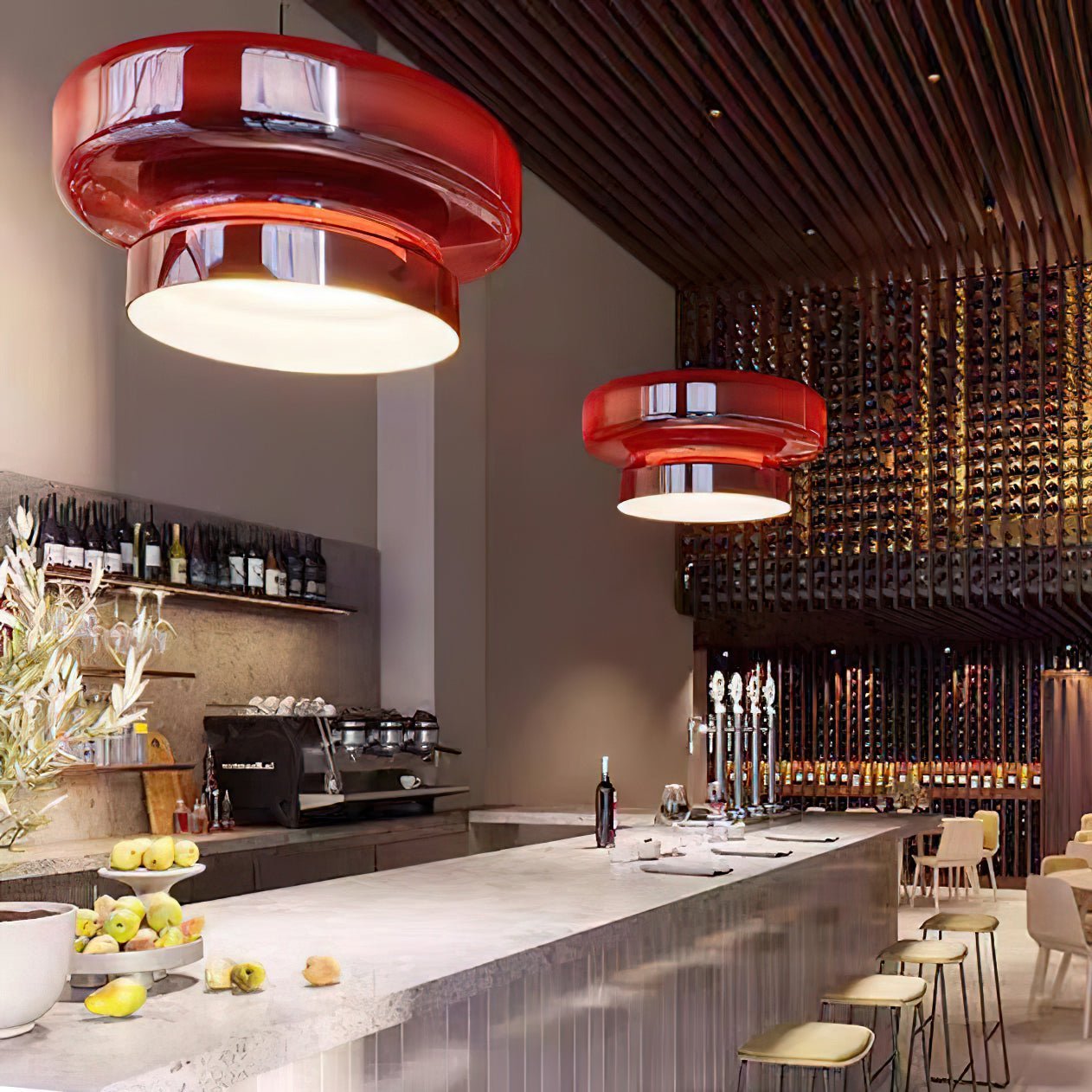 Retro LED Hanglamp van Glas & Metaal