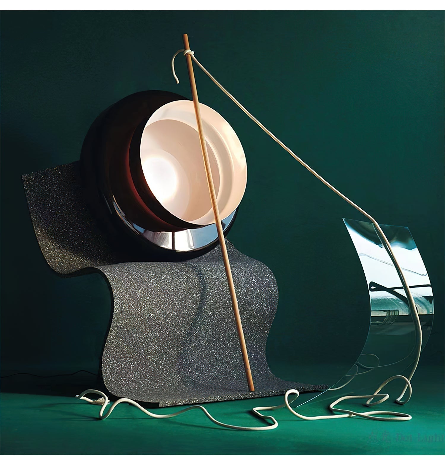 Retro LED Hanglamp van Glas & Metaal