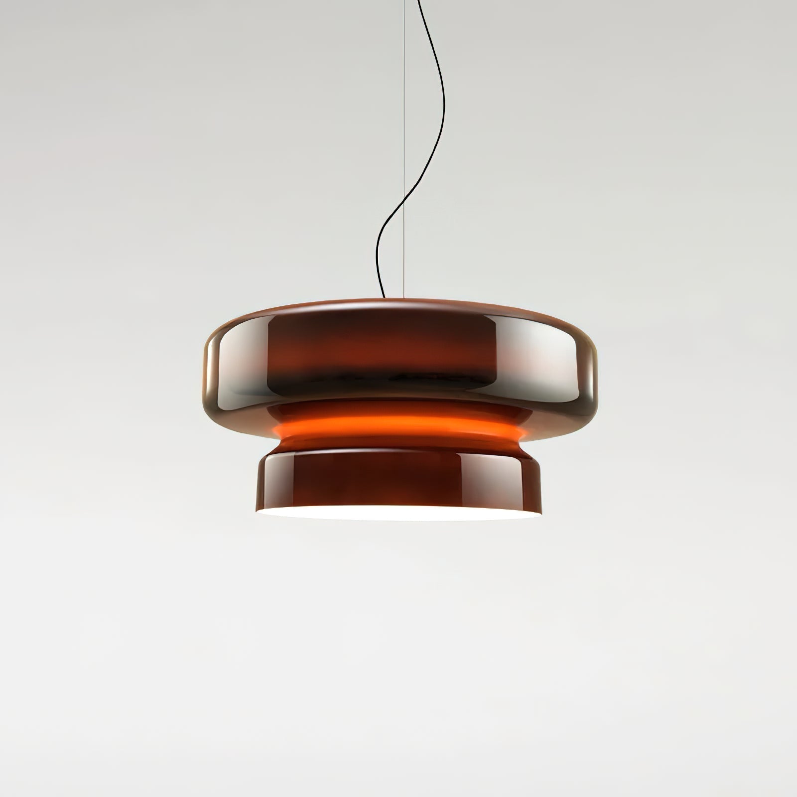 Retro LED Hanglamp van Glas & Metaal