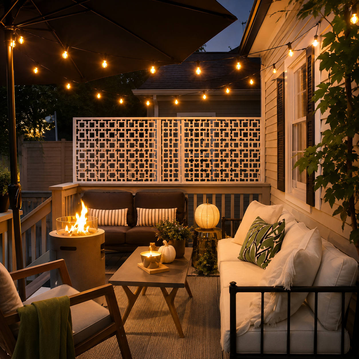 Buiten Lichtslinger met G40 Globe Lampen – Weerbestendige Tuin- & Terrasverlichting