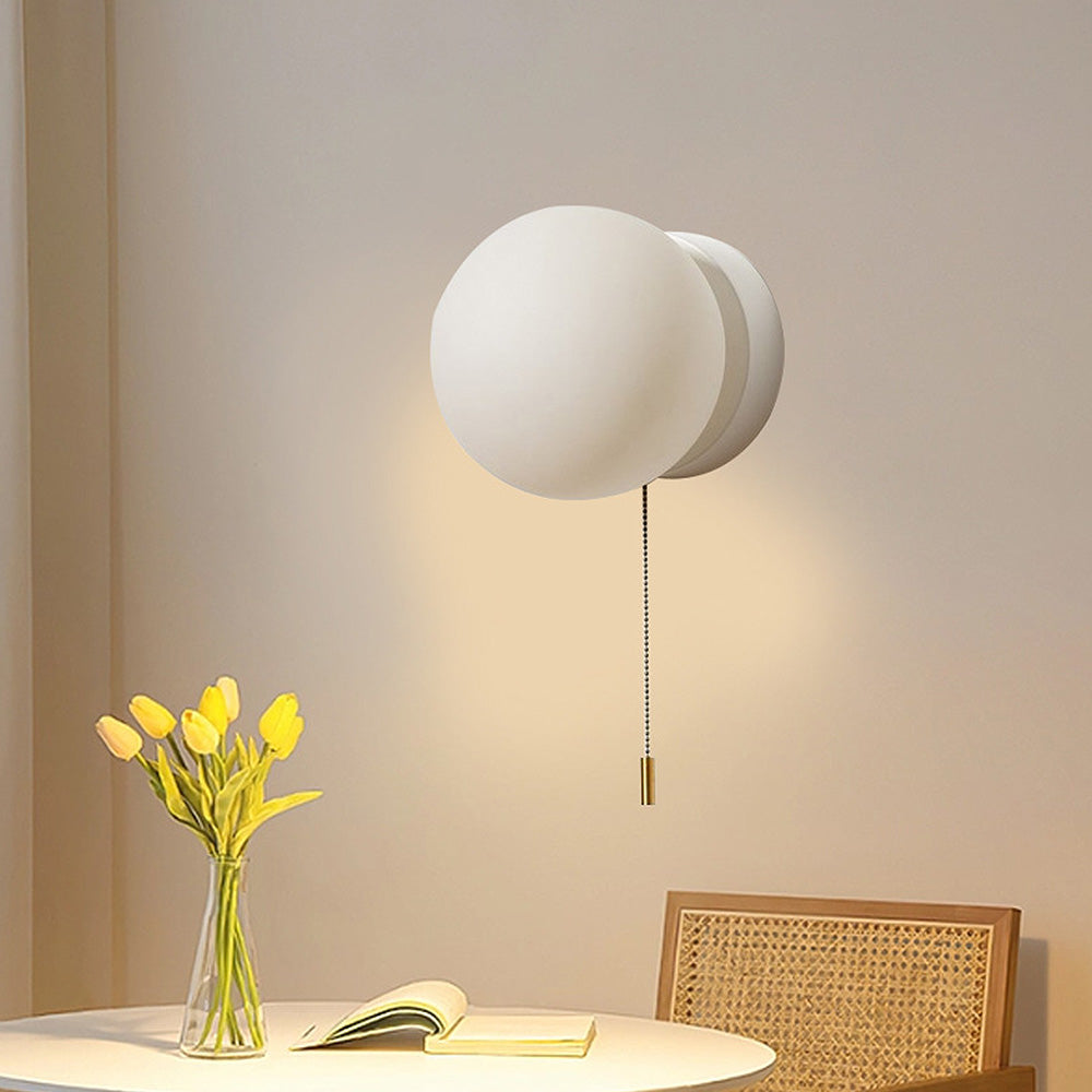 Applique Murale Scandinave Mini Blanche avec Câble – Style Scandinave Compact