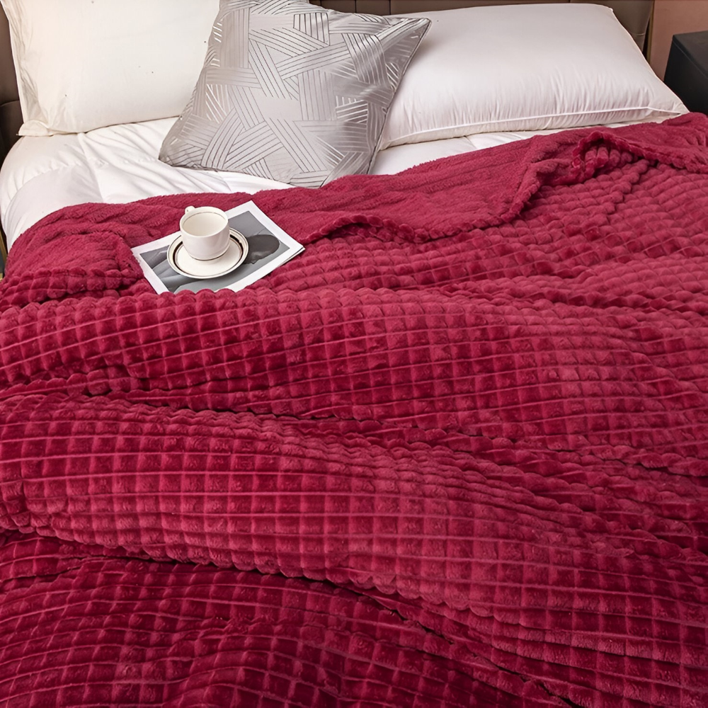 Warm Winter Deken – Ultra-Zachte Structuur Koraal Fleece Deken