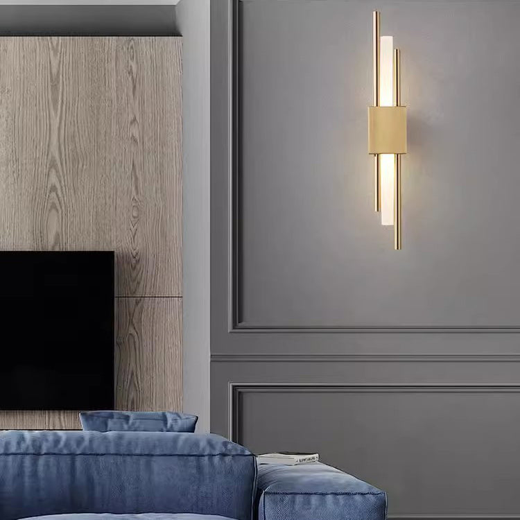 Moderne Gouden LED Wandlamp | Minimalistische Wandlamp Voor Slaapkamer & Woonkamer