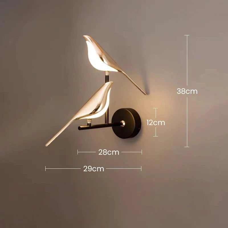 Modern LED Bird Wall Lamp – Stylish Nature-Inspired Lighting