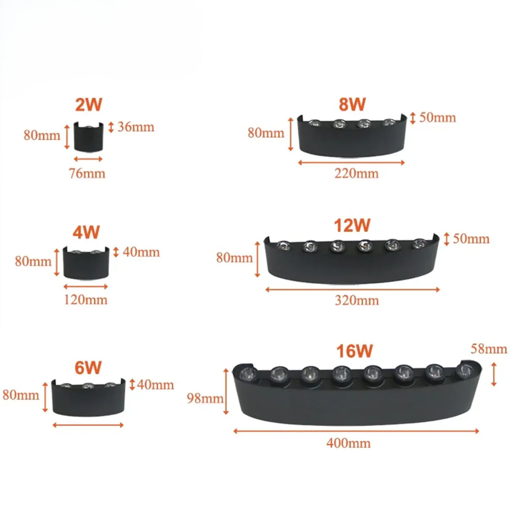 LED Wandlamp voor Binnen & Buiten – Wit of Zwart