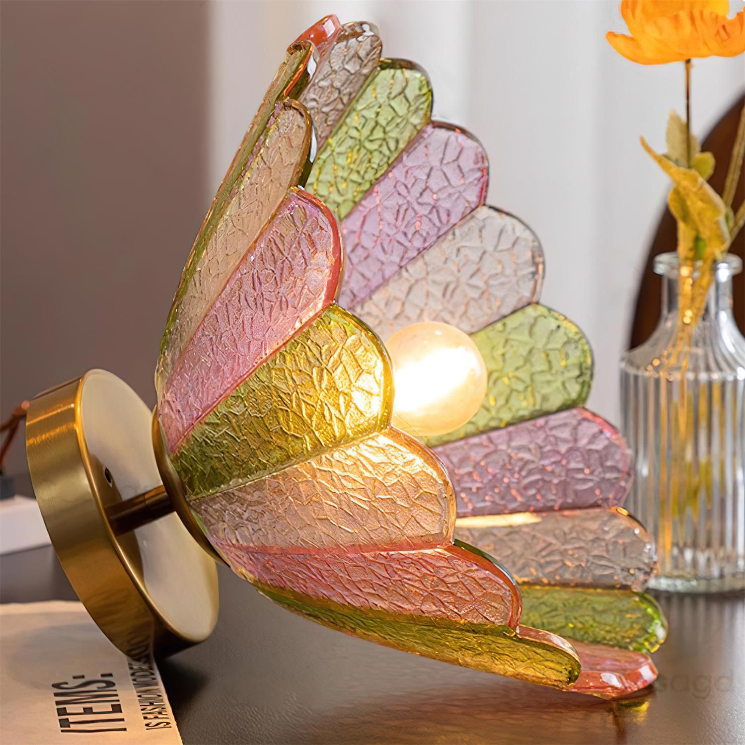 Glasplafondlamp in Bloemvorm – Vintage & Elegant