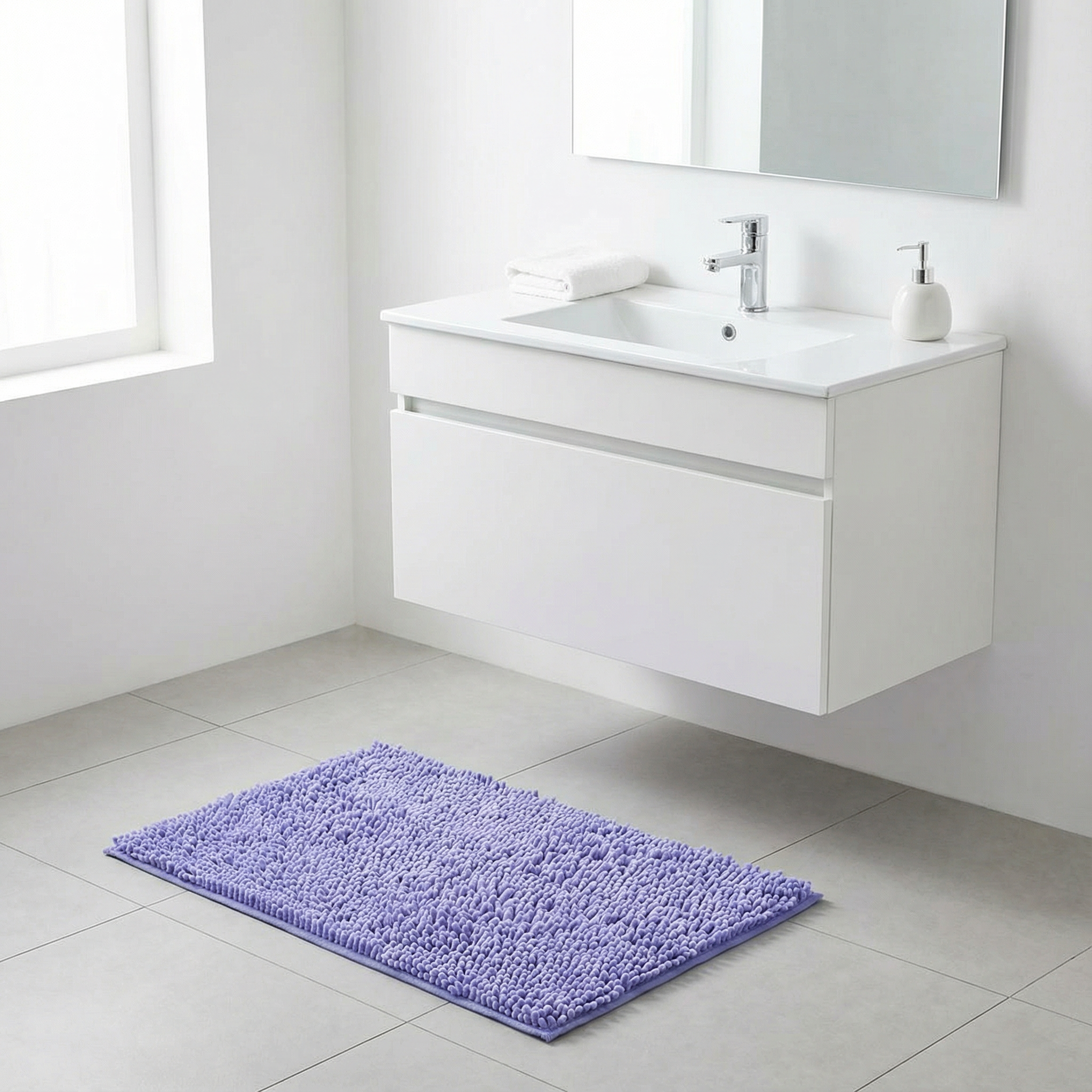Absorberende Chenille Badmat | Zachte Antislip Microvezel Badkamermat