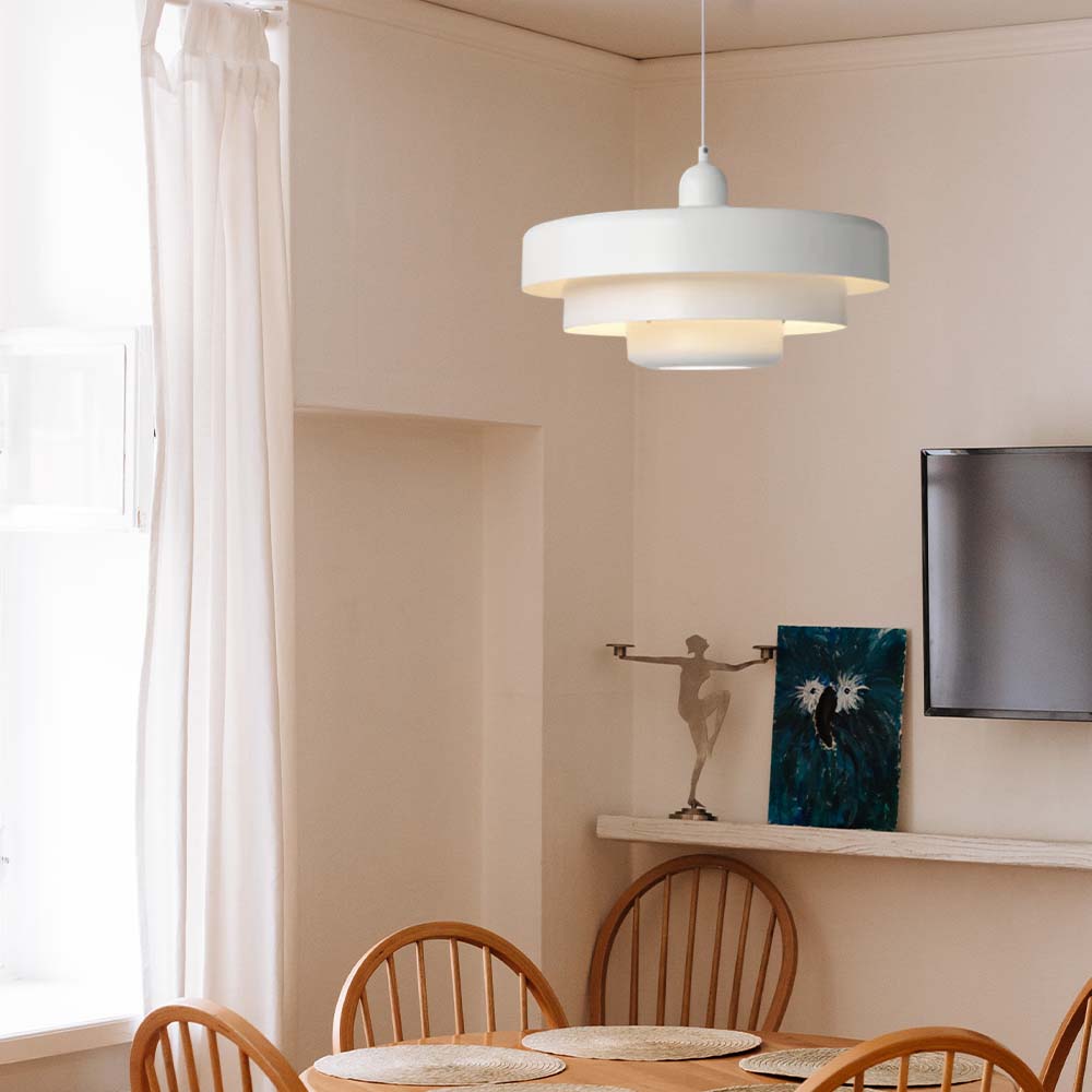 Ronde Stijlvolle IJzeren Hanglamp – Elegant Industrieel Ontwerp voor Huis & Keuken