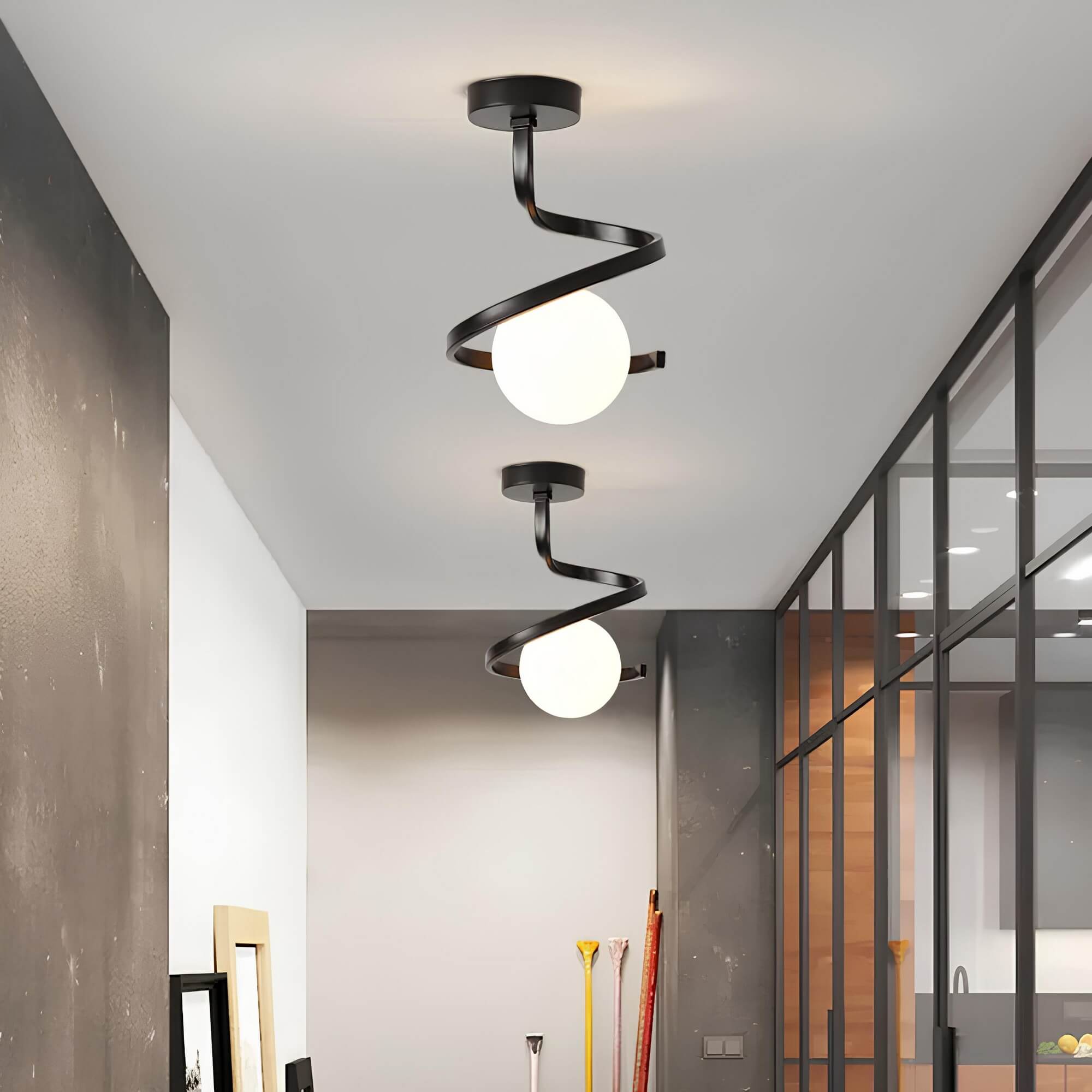 Moderne Plafondlamp met Glazen Bol – G9 Design Plafondverlichting