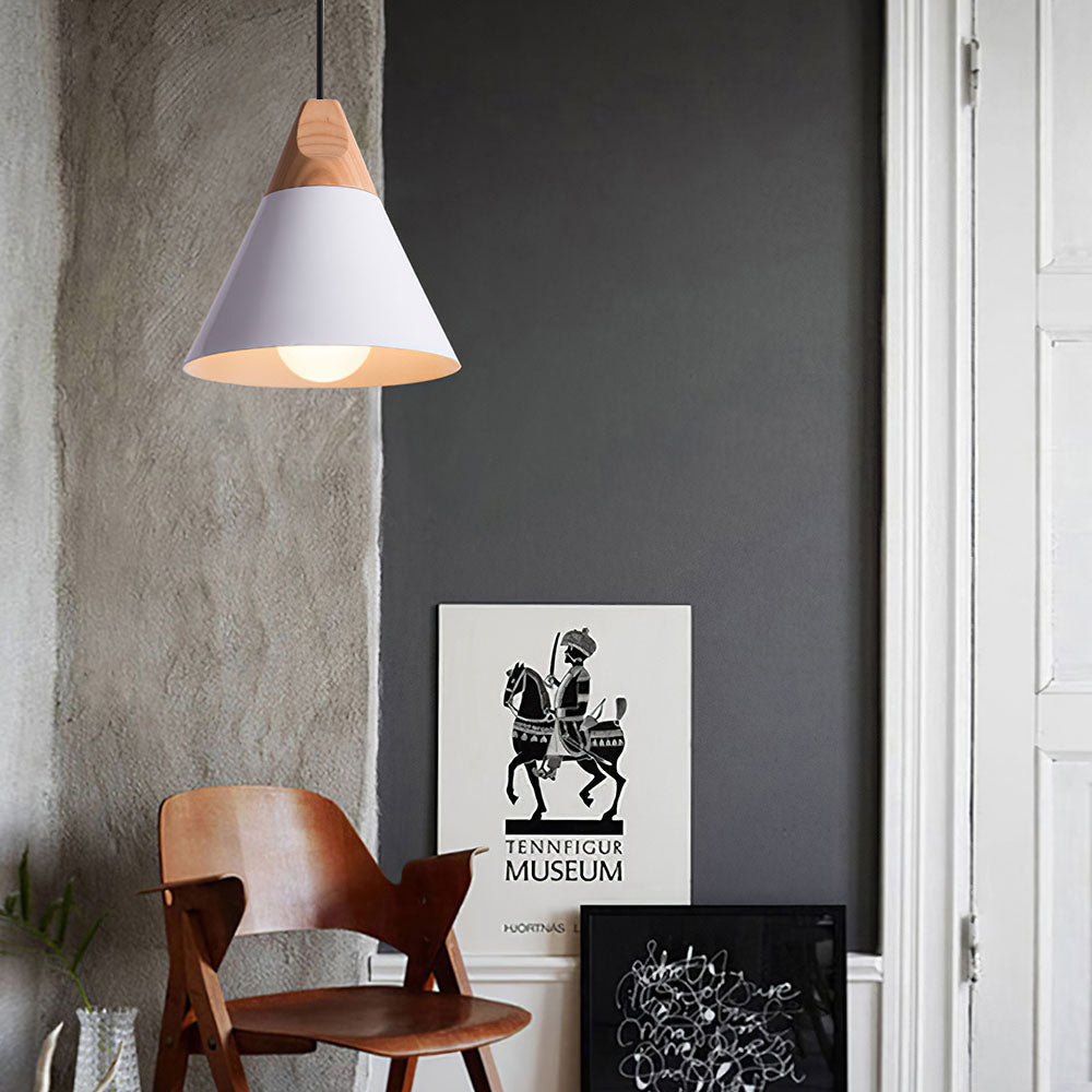 Ovia – Scandinavische Hanglamp van Hout & Aluminium