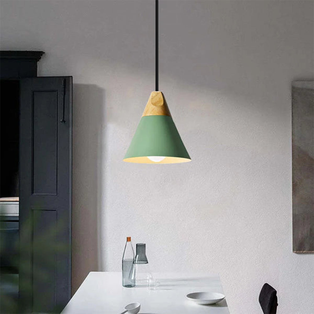 Ovia – Scandinavische Hanglamp van Hout & Aluminium