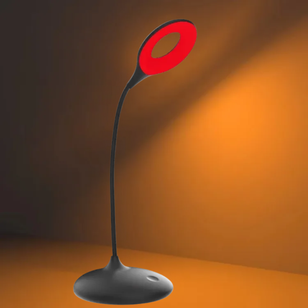 Tyra – Blauwvrij Amber Nachtlampje met Flexibele Zwanenhals en USB-Oplaadfunctie