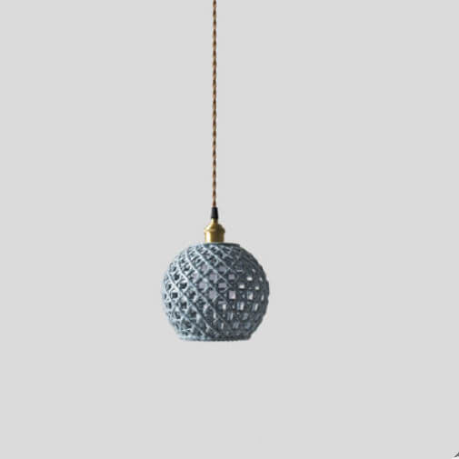 Moderne Japanse Porseleinen Hanglamp – Blauw of Wit met Verstelbaar Snoer