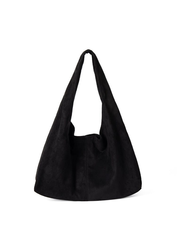Oversized Suède Handtas | Minimalistische Schoudertas Voor Werk & Reizen