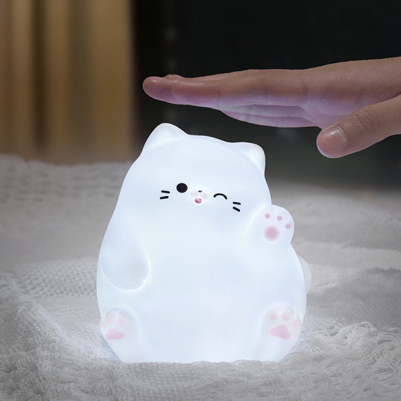 Pawzy – Wapperende Kat Nachtlamp Kind LED Slaaplamp Babykamer