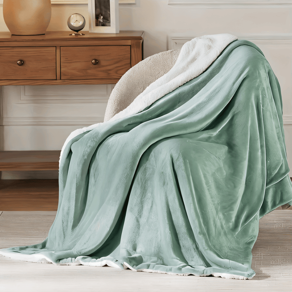 Gezellige Pluche Plaid – Dikke en Zachte Sherpa Flanellen Deken