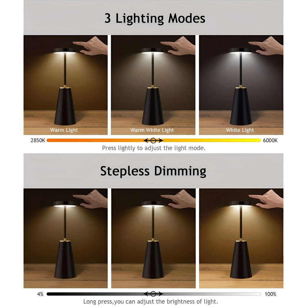 Lampe de Table Sans Fil Élégante – Éclairage Moderne de Luxe au Design Stylé