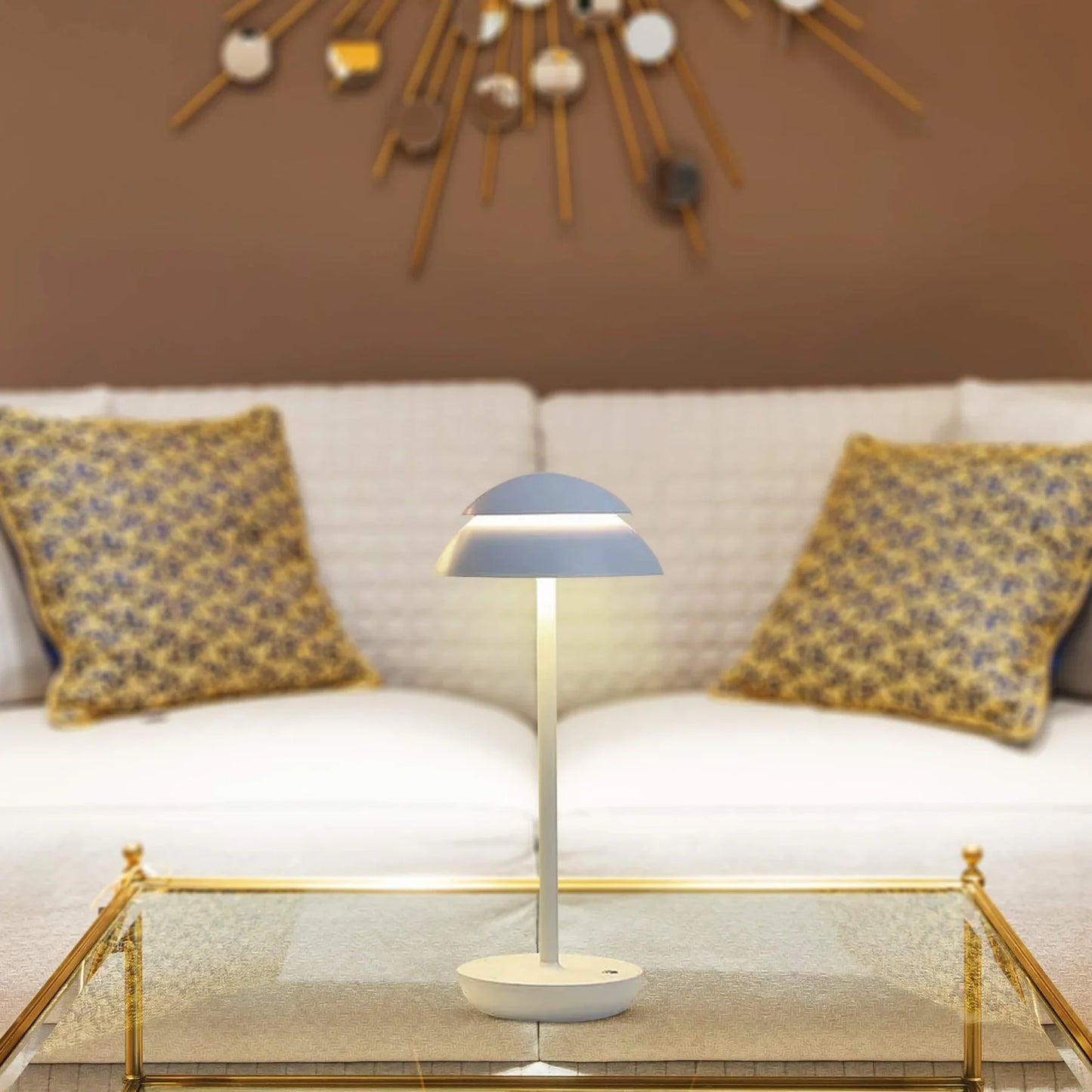 Cello - Prestige draadloze aluminium tafellamp met dimfunctie