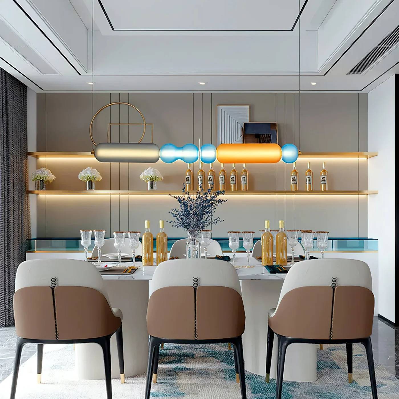 Moderne Design Hanglamp met LED – Kleurrijke Eyecatcher voor Eettafel & Interieur