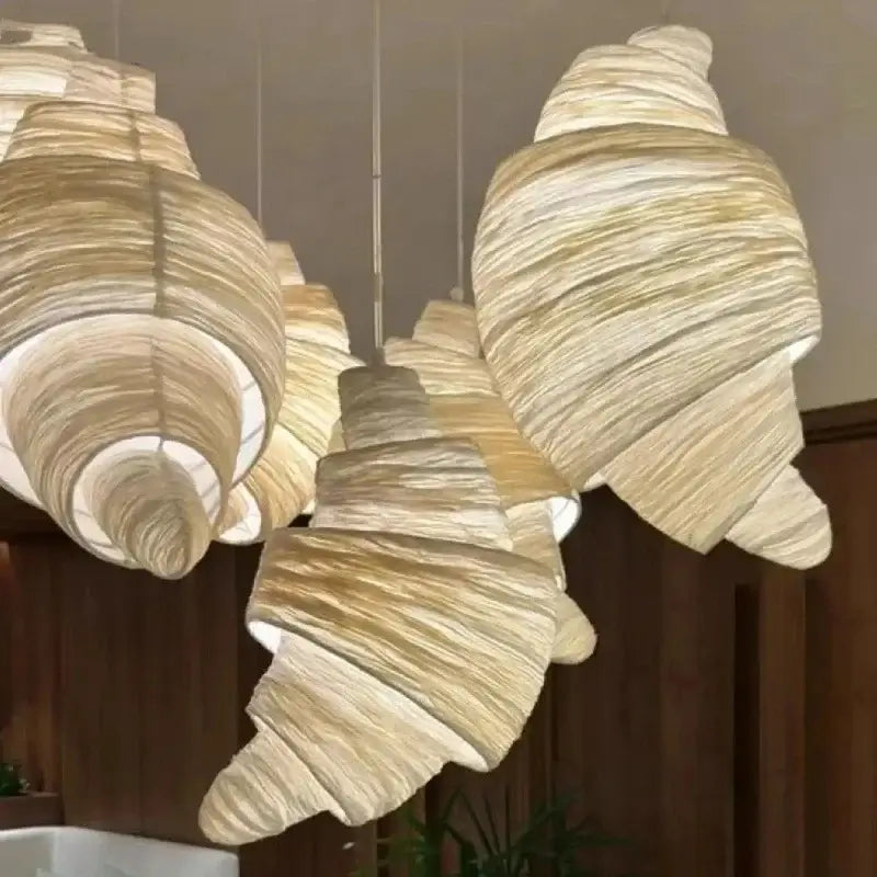 Spiraalvormige Stoffen Hanglamp | Moderne Sculpturale Plafondlamp
