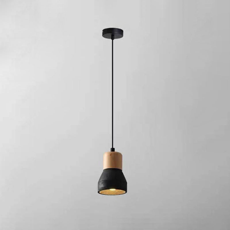 Moderne Hanglamp van Cement & Hout met Industrieel Design
