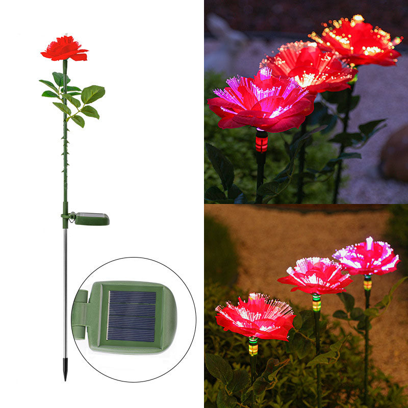 Solar LED Rozen Tuinlamp – Creatief Rood/Roze/Blauw/Champagne – 1.2 V (1 Lichtbron)