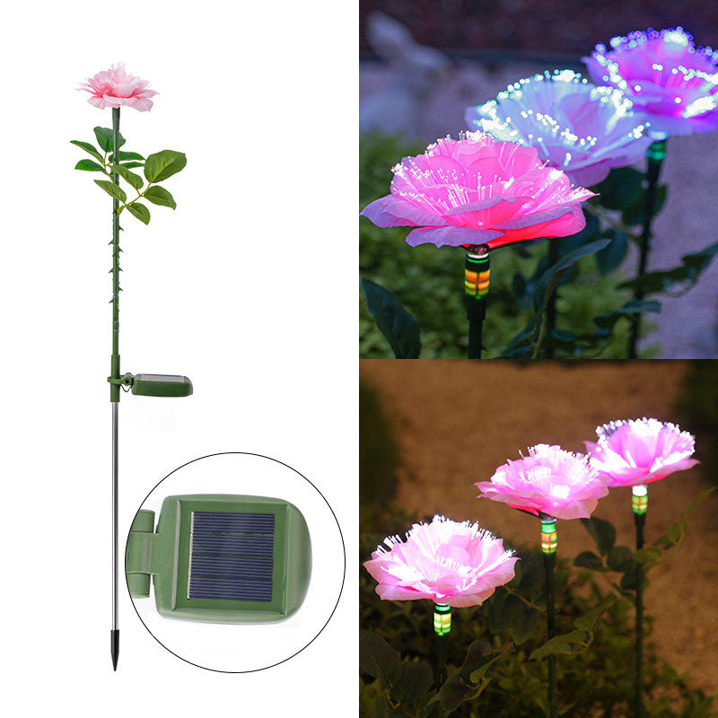 Solar LED Rozen Tuinlamp – Creatief Rood/Roze/Blauw/Champagne – 1.2 V (1 Lichtbron)