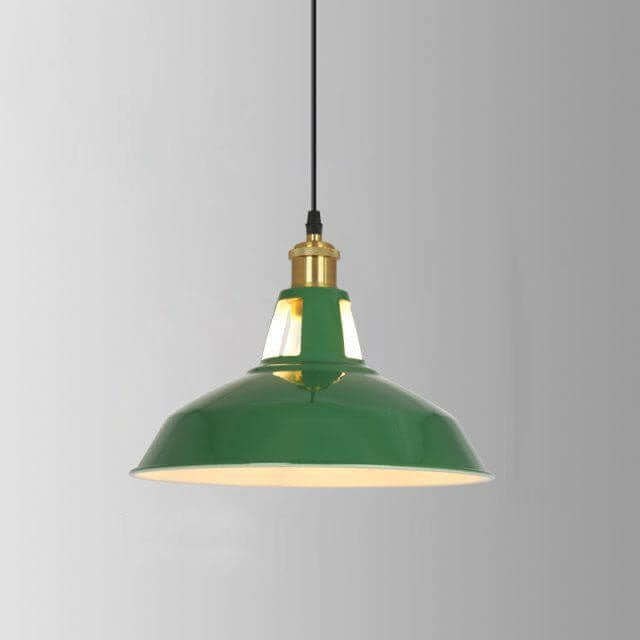 Industriële Elegante Groene Hanglamp in Meerdere Formaten