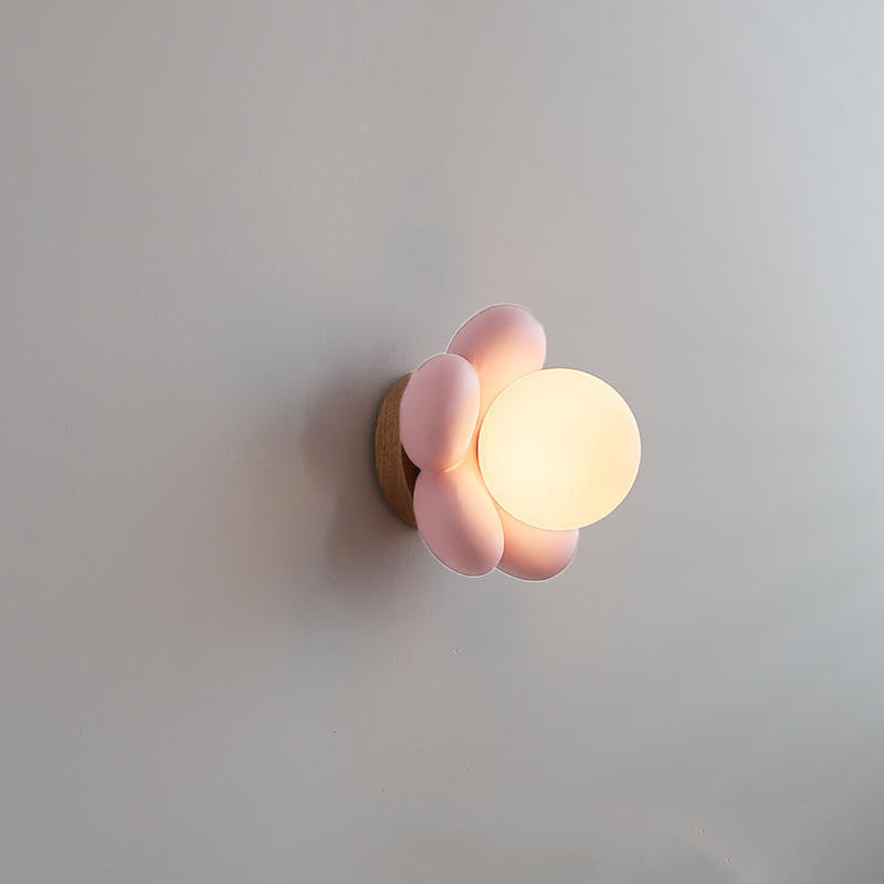 Moderne Keramische Wandlamp met Houten Detail – Voor Slaapkamer & Woonkamer