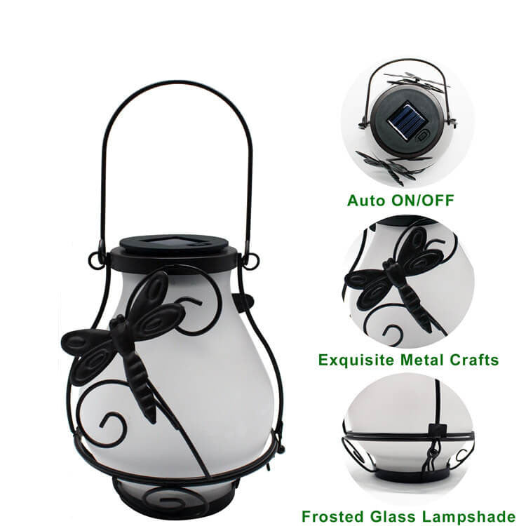 Decoratieve Solar LED Tuinlamp – Zwart – (1 LED)