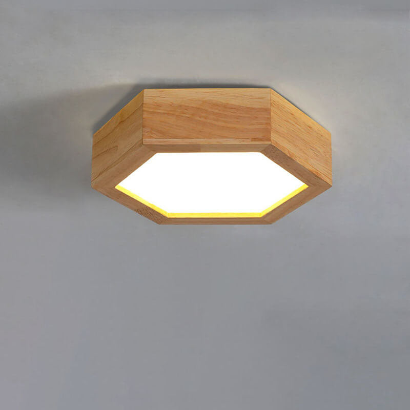 Moderne Houten Japandi LED Plafondlamp –1/2/3 Spots