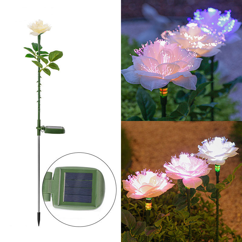 Solar LED Rozen Tuinlamp – Creatief Rood/Roze/Blauw/Champagne – 1.2 V (1 Lichtbron)
