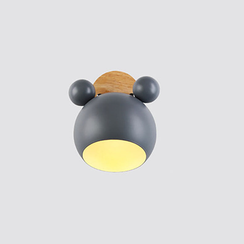 Scandinavische Cartoon Bear Dome Wandlamp – Kinderkamer Verlichting