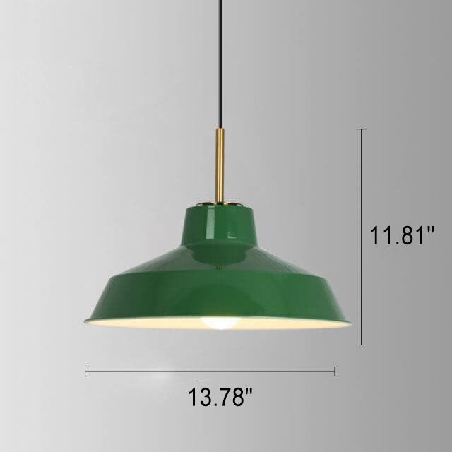 Industriële Elegante Groene Hanglamp in Meerdere Formaten