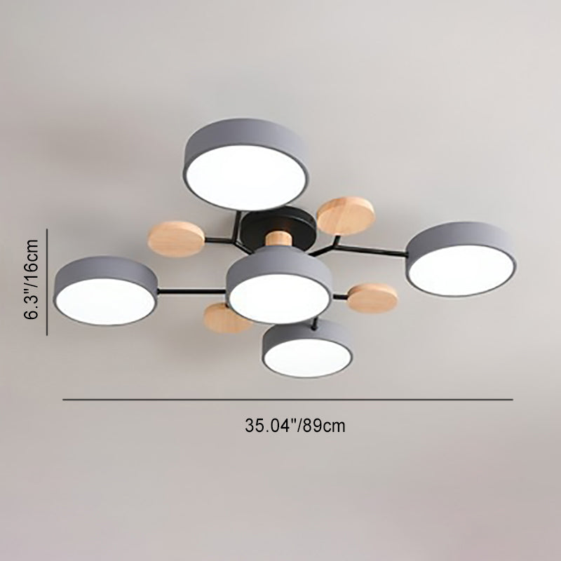 Scandinavische LED Plafondlamp Moleculair Design & Moderne Sfeerverlichting