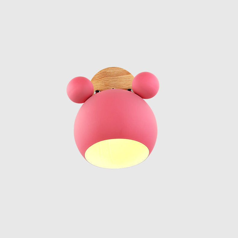 Scandinavische Cartoon Bear Dome Wandlamp – Kinderkamer Verlichting