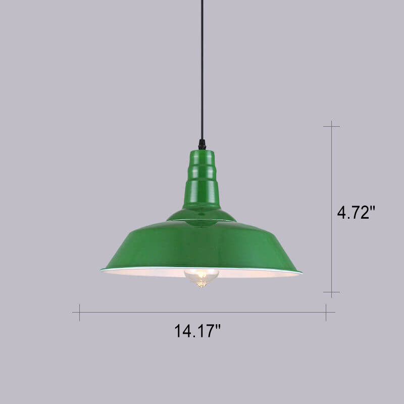 Industriële Elegante Groene Hanglamp in Meerdere Formaten