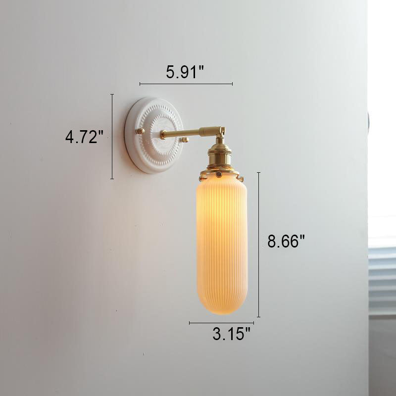 Moderne Wandlamp van Keramiek en Messing met Minimalistisch Design