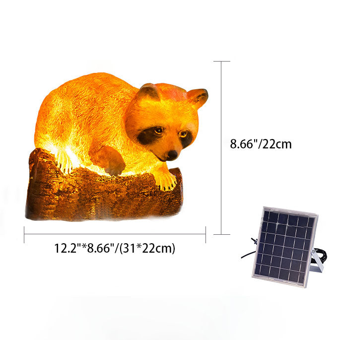 Decoratieve Solar Dierentuinlamp – Uil / Kameleon / Toekan / Wasbeer – 24 V (1 LED)