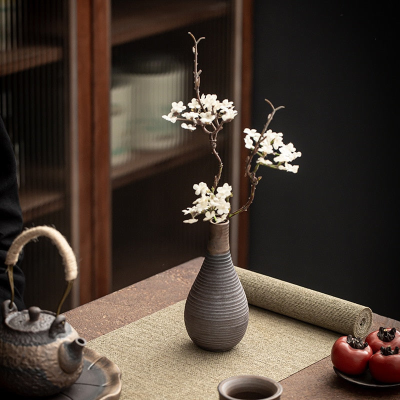 Keramieken Vaas Collectie Japans Stenen Design