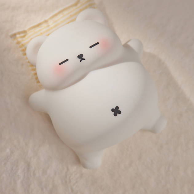 Lumio – Knuffelige IJsbeer Nachtlamp met Adem- en Snurkfunctie