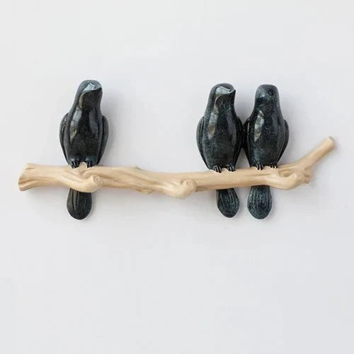 Hars Wandkapstok met Vogelmotief – Stijlvol, Duurzaam & Functioneel
