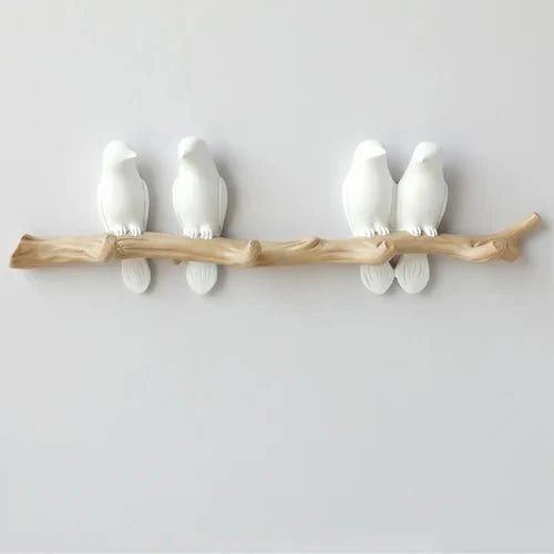 Hars Wandkapstok met Vogelmotief – Stijlvol, Duurzaam & Functioneel
