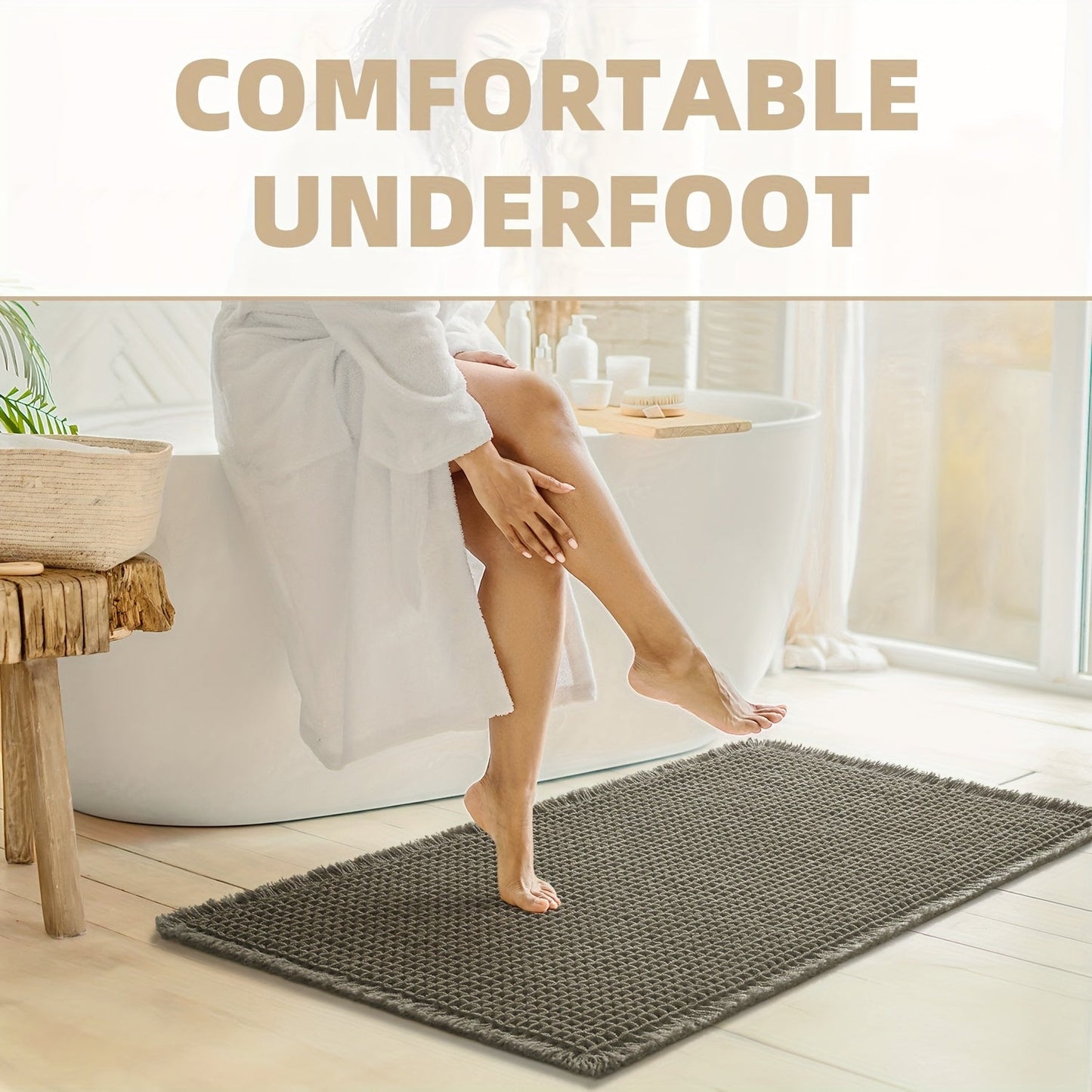 Ultra Absorberende Antislip Badmat – Wafelstructuur & Machinewasbaar Comfort