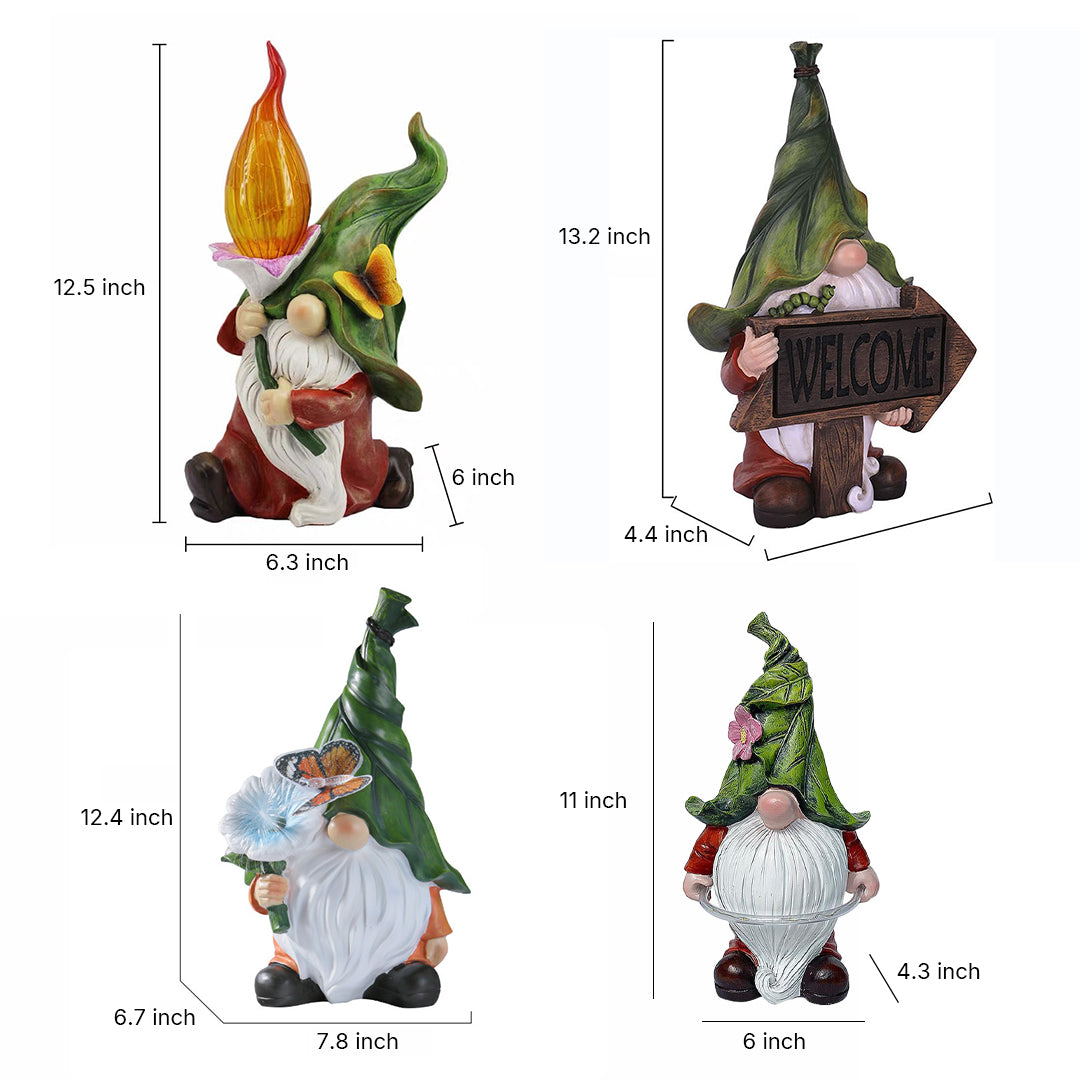 Tuinkabouter Tuinlamp op Zonnenenergie – Handgemaakt 4 Speelse Designs