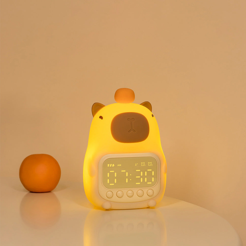 Capy - Capibara Nachtlamp met Wekker en LED Tap-bediening