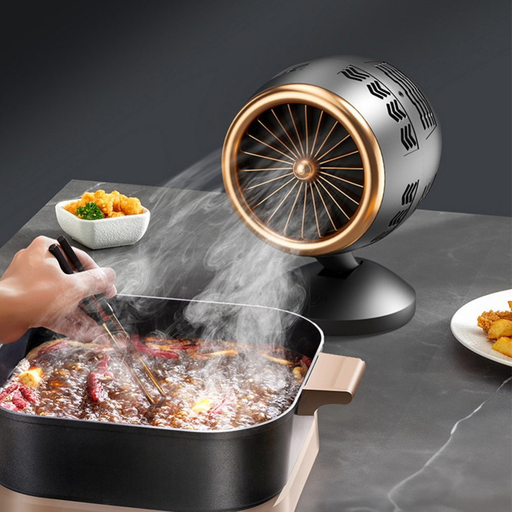 Draagbare USB Rookafzuiger – Compacte Tafelventilator met 3 Snelheden